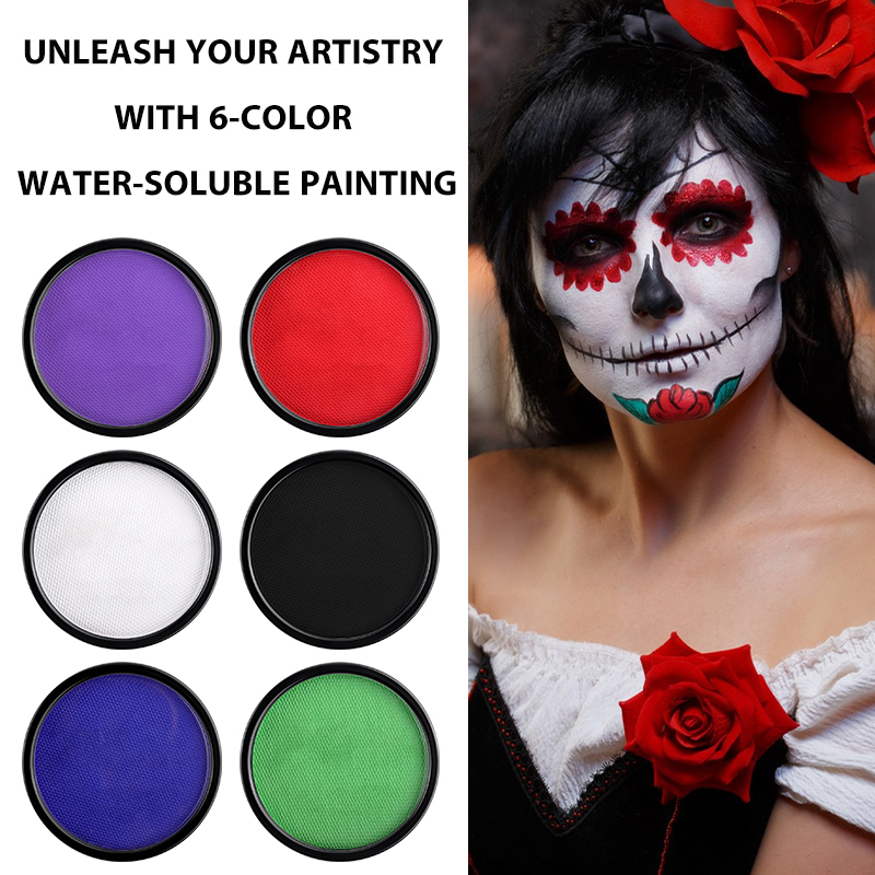 6 Colors Water Activated Face  - Cosplay Prop Paint ulasan dan harga
