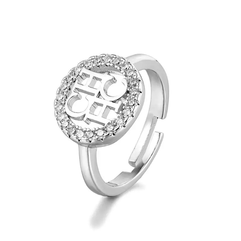 CH Two-Tone Zircon Hollow Lett - Cosplay Prop Designer ulasan dan harga