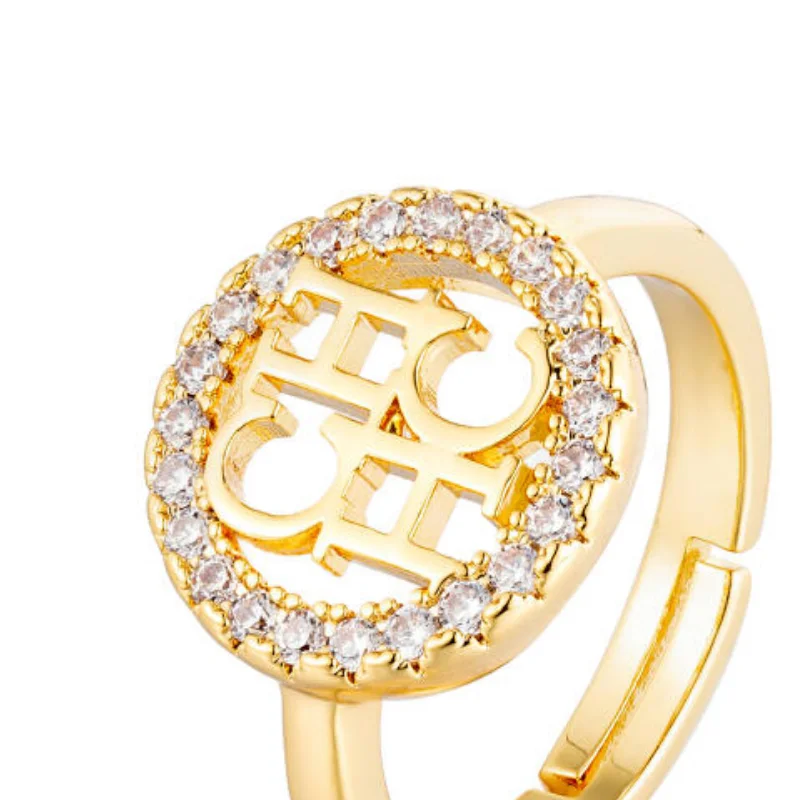 CH Two-Tone Zircon Hollow Lett - Cosplay Prop Designer ulasan dan harga