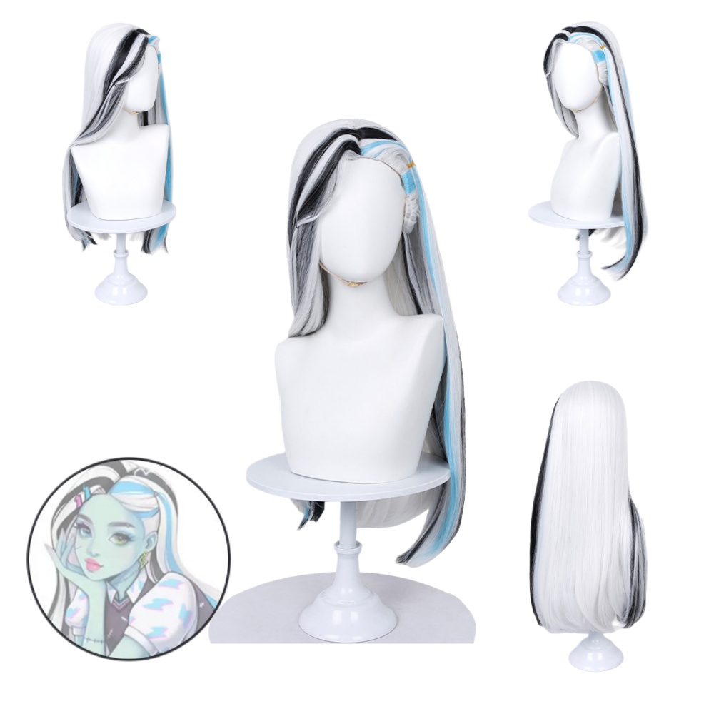 Anime Frankie Stein Cosplay Wi - Wig Fiber Net ulasan dan harga