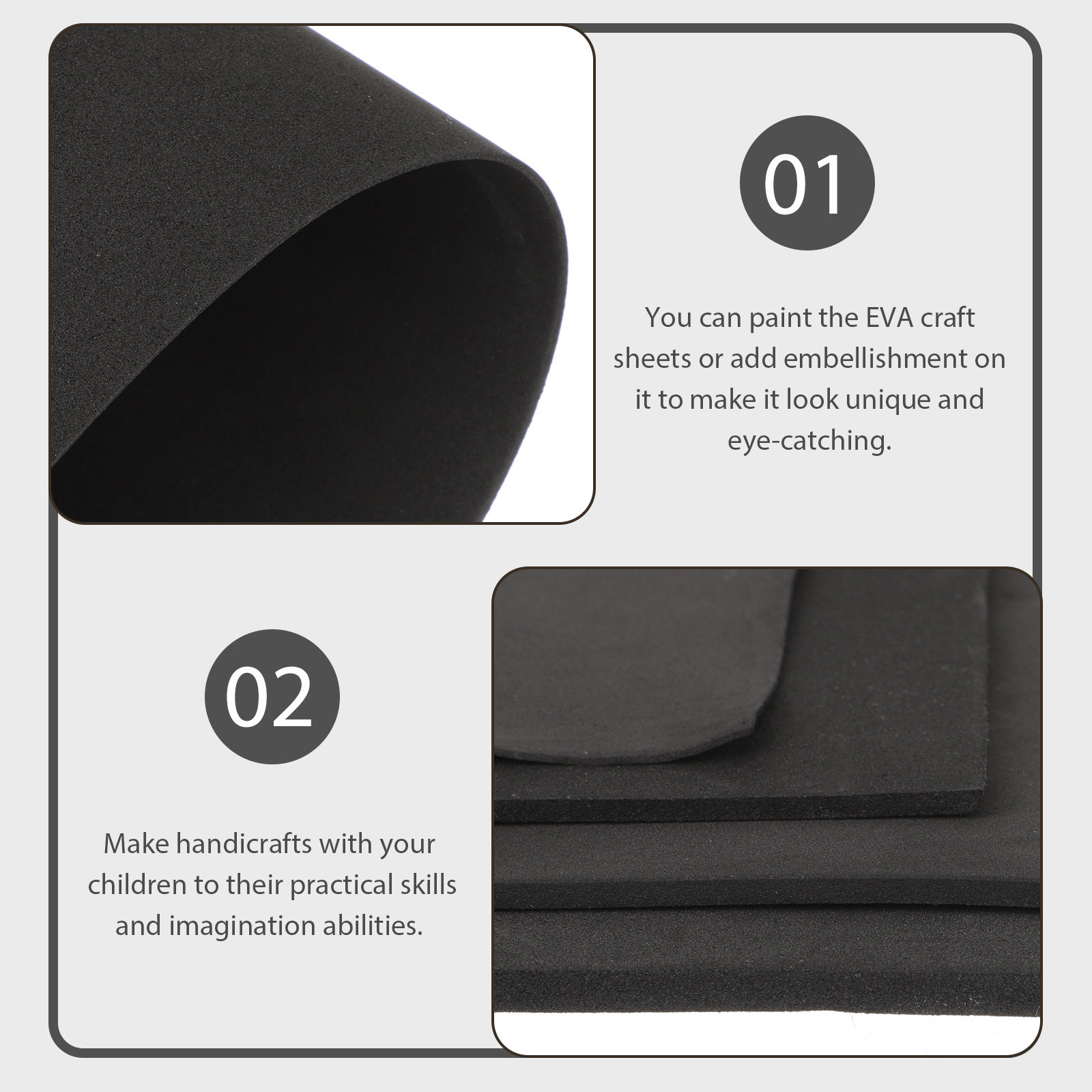 4Pcs Eva Foam Board Sheets Han - Cosplay Prop Foam Board ulasan dan harga
