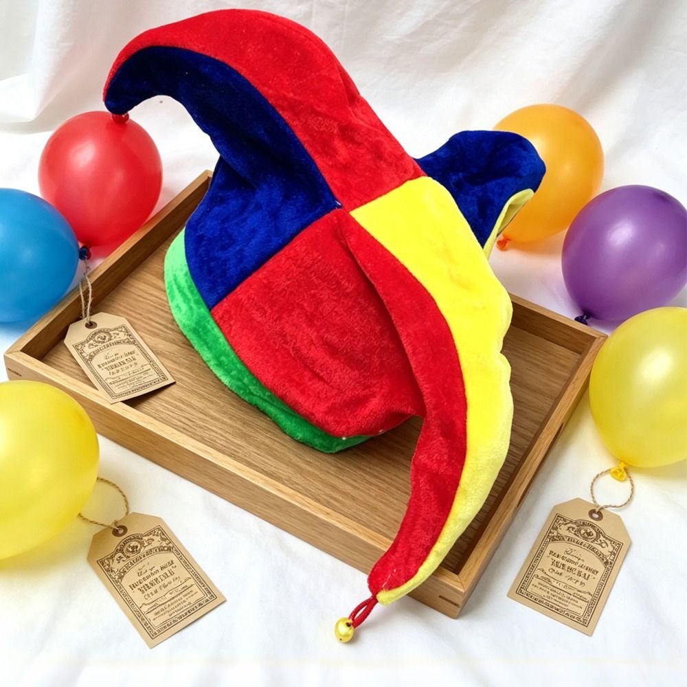 Cap Prop Multicolor Clown Hat  - Cosplay Prop Designer ulasan dan harga