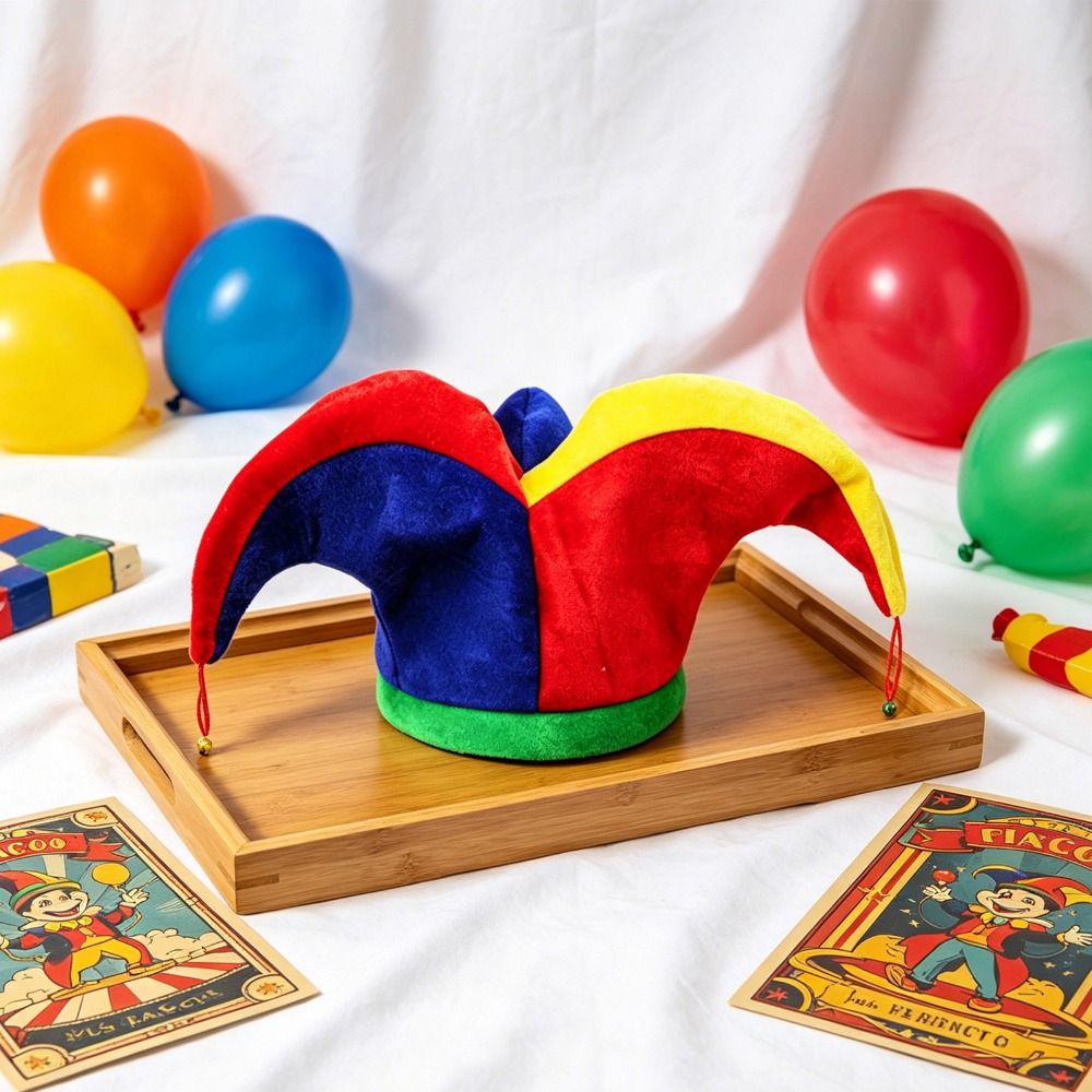 Cap Prop Multicolor Clown Hat  - Cosplay Prop Designer ulasan dan harga