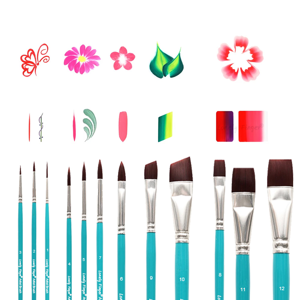 Face Paint Brushes, 12/24PCS A - Cosplay Prop Paint ulasan dan harga
