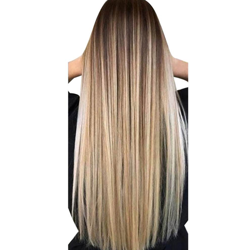 72cm Women Long Straight Wig W - Wig Fiber Net ulasan dan harga