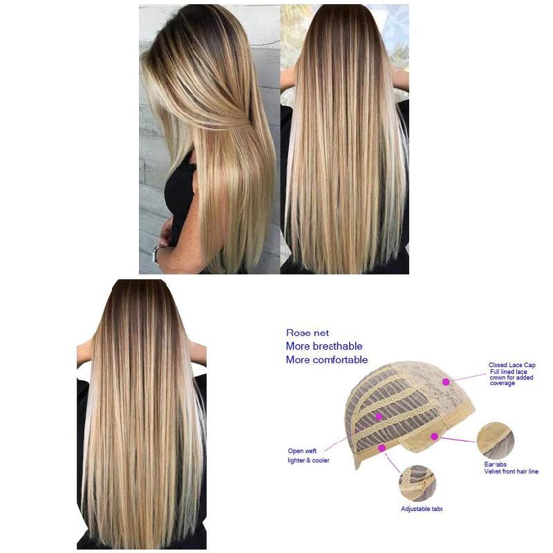 72cm Women Long Straight Wig W - Wig Fiber Net ulasan dan harga