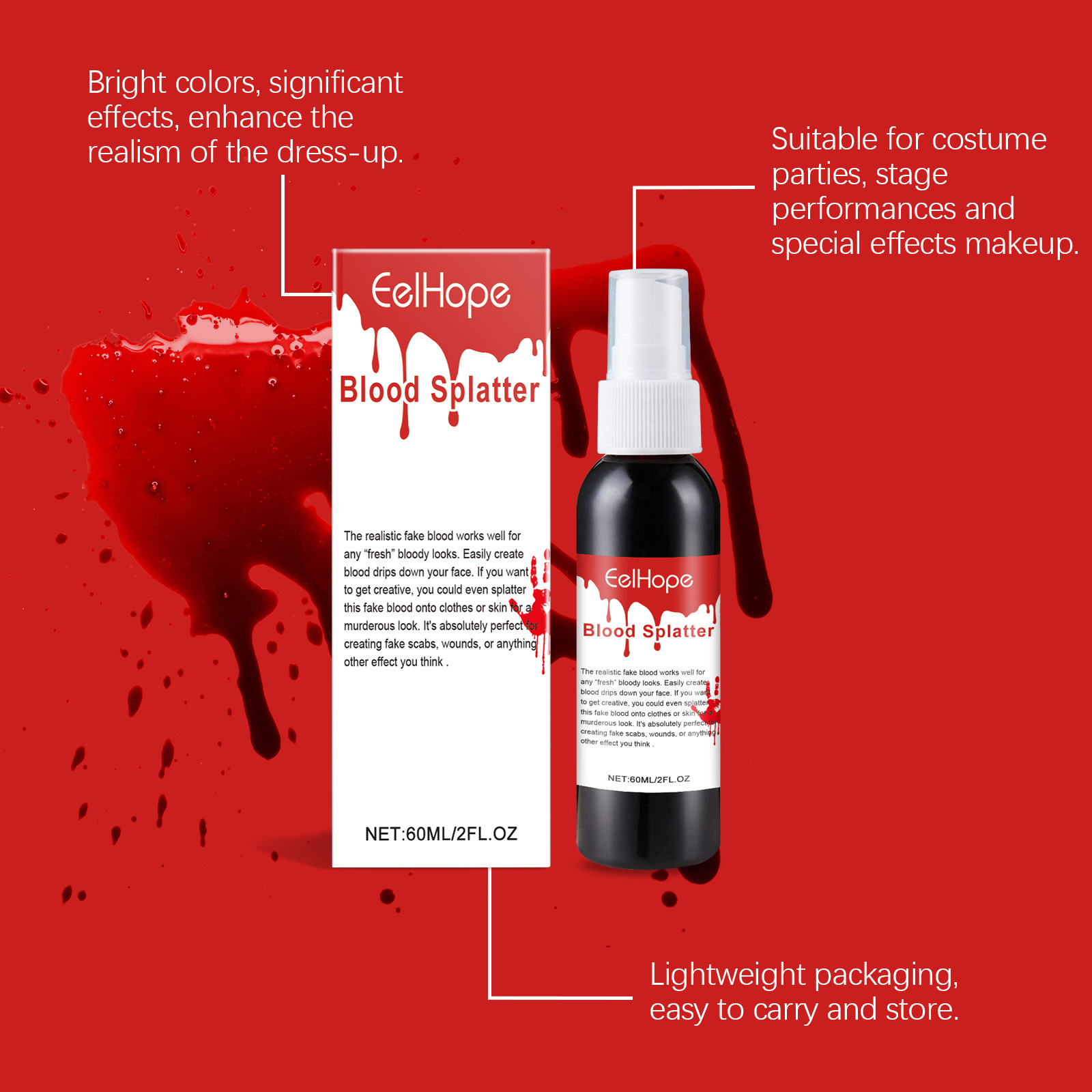 Halloween Emulation Fake Blood - Cosplay Prop Paint ulasan dan harga