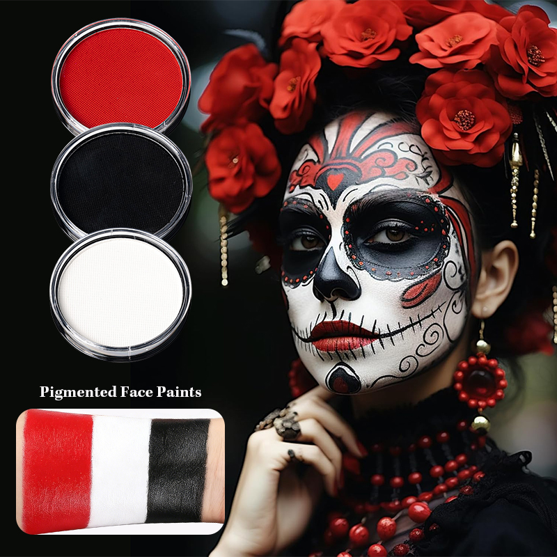 3pcs Black White Red Water‑Bas - Cosplay Prop Paint ulasan dan harga