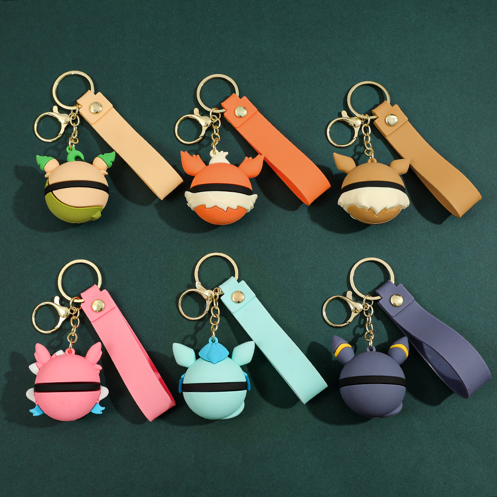 6pcs Pikachu Cartoon Keychain  - Pokeball Cosplay Prop ulasan dan harga