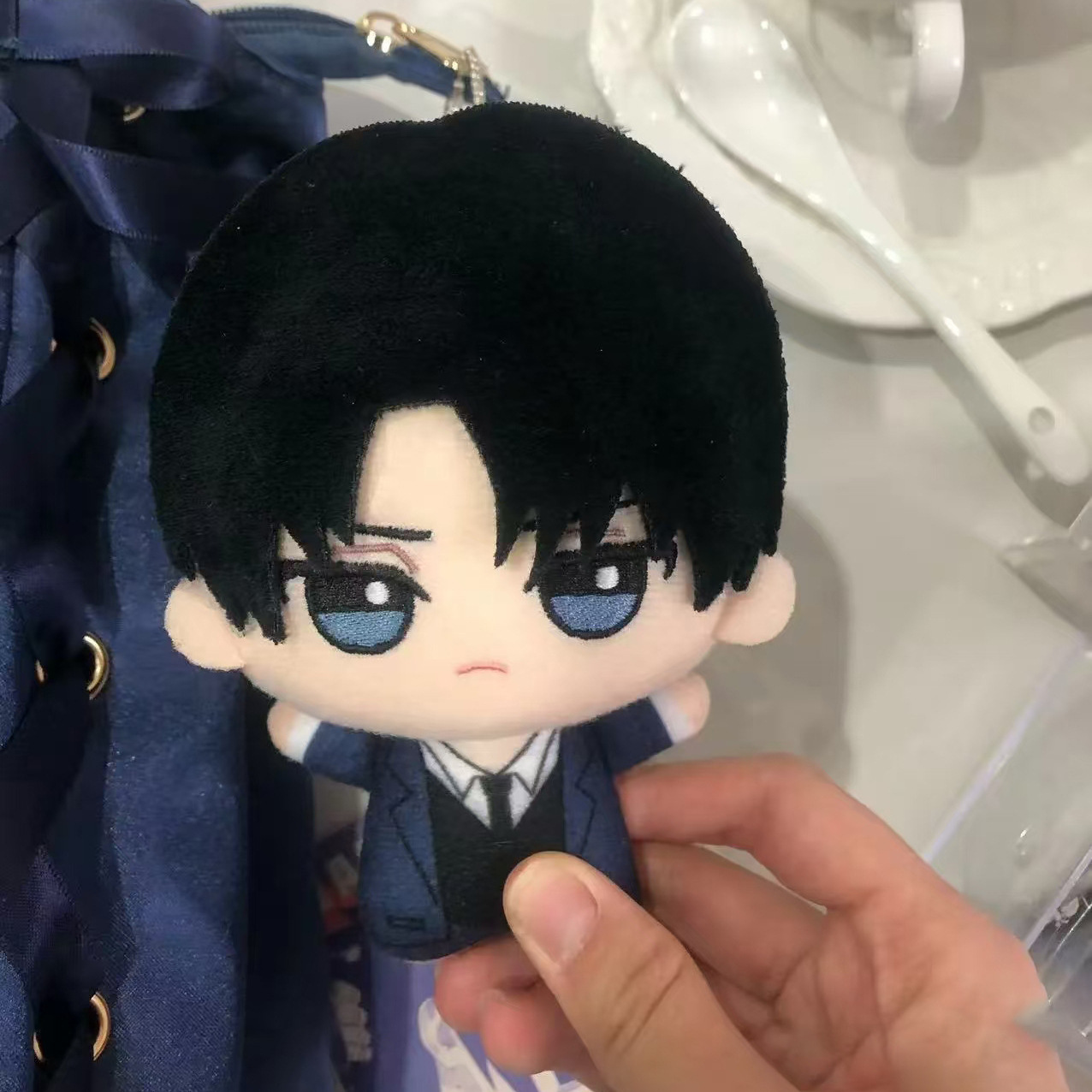 10cm Levi Ackerman Plushie Ani - Cosplay Plushie Prop ulasan dan harga