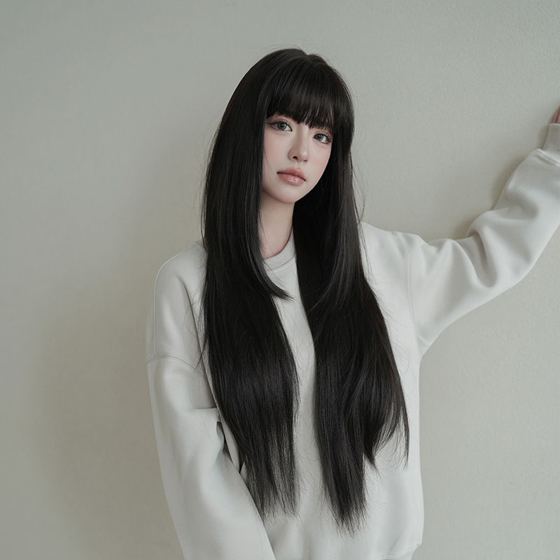 Women's wig, natural black, sy - Wig Fiber Net ulasan dan harga
