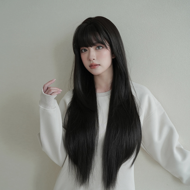 Women's wig, natural black, sy - Wig Fiber Net ulasan dan harga
