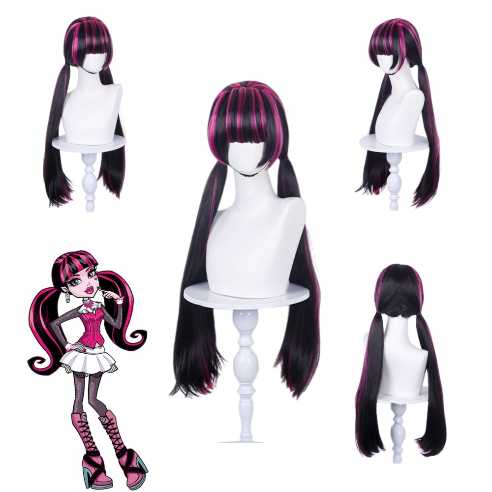 Anime Draculaura Cosplay Wig A - Wig Fiber Net ulasan dan harga