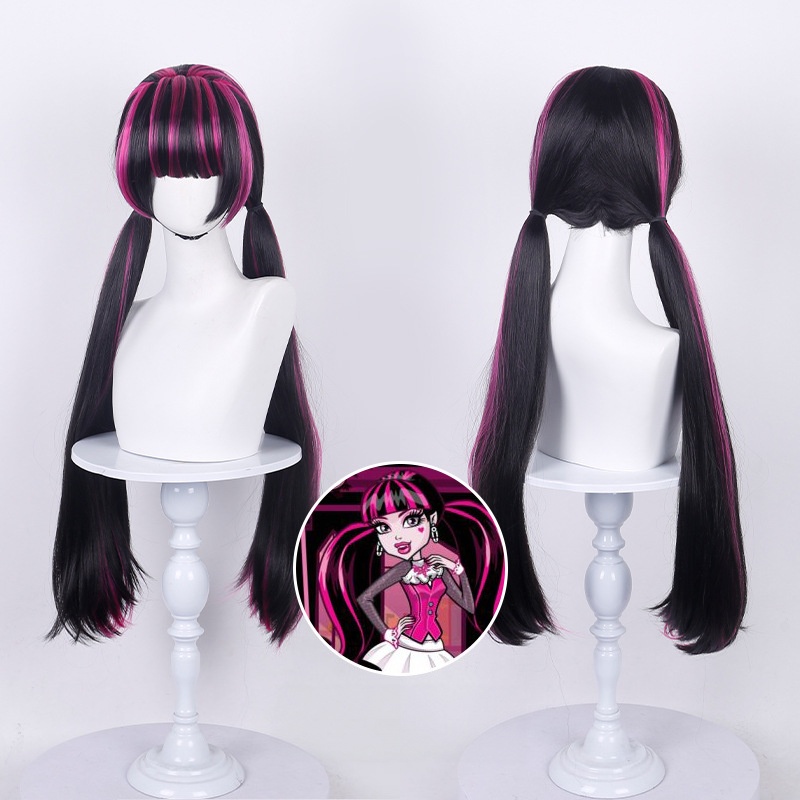 Anime Draculaura Cosplay Wig A - Wig Fiber Net ulasan dan harga