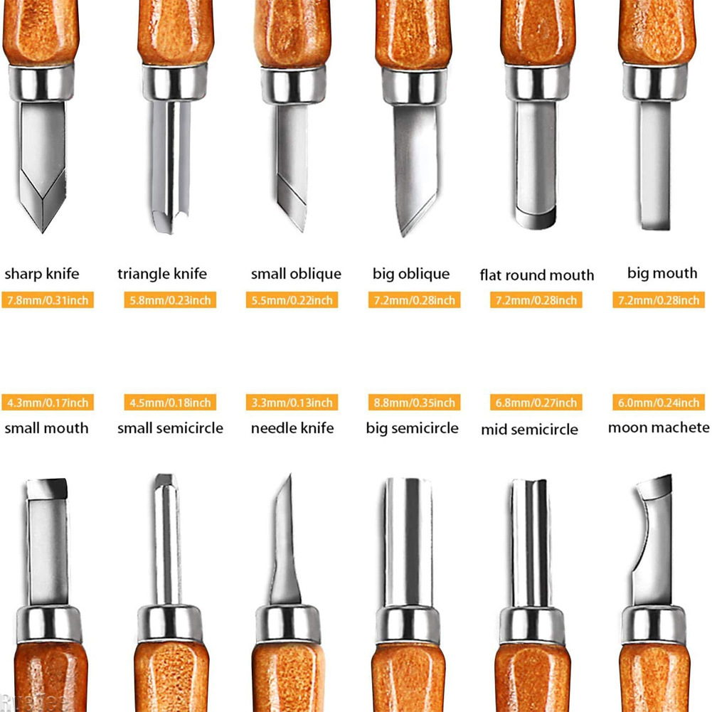 12Pcs SK2 Woodworking Carving  - Craft Knife Set ulasan dan harga